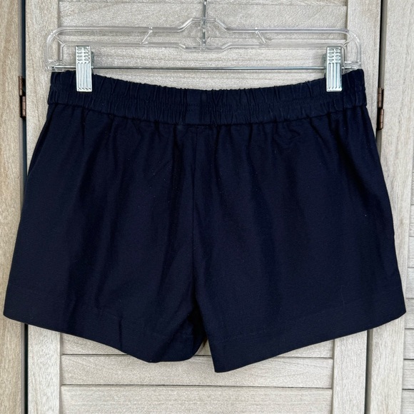 J CREW 100% Cotton Pull On Shorts 100% Navy-00 - Picture 2 of 2
